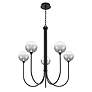 2_Eurofase Iissa, Chandelier, 5-Light, 34", Matte Black, Smoked Glass more views