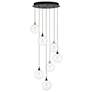 1_Eurofase Iissa, Chandelier, 7-Light, 21", Gold-Black Mix, Clear Glass