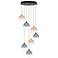 Eurofase Iissa, Chandelier, 7-Light, 21", Gold-Black Mix, Mixed Glass