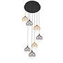 Thumbnail2 of Eurofase Iissa, Chandelier, 7-Light, 21", Gold-Black Mix, Mixed Glass more views