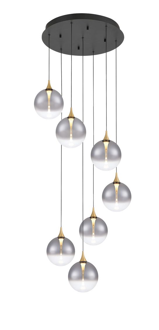 Image 2 Eurofase Iissa, Chandelier, 7-Light, 21", Gold, Smoked Glass more views
