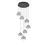2_Eurofase Iissa, Chandelier, 7-Light, 21", Gold, Smoked Glass more views