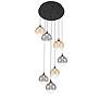 2_Eurofase Iissa, Chandelier, 7-Light, 21", Matte Black, Mixed Glass more views