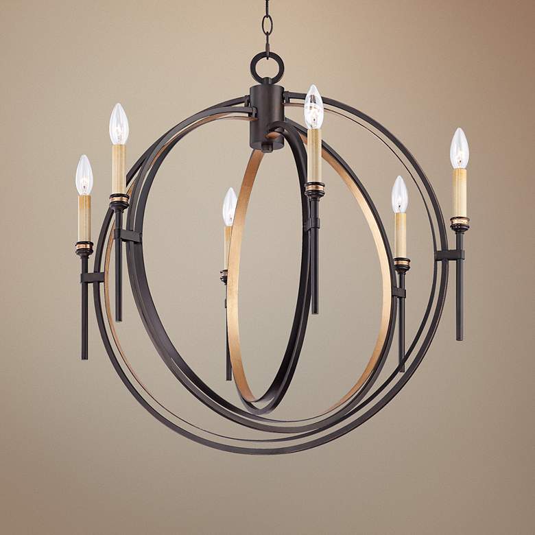 Image 1 Eurofase Infinity 26 3/4" Wide Bronze and Gold Chandelier