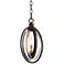Eurofase Infinity 7" Wide Bronze and Gold Pendant