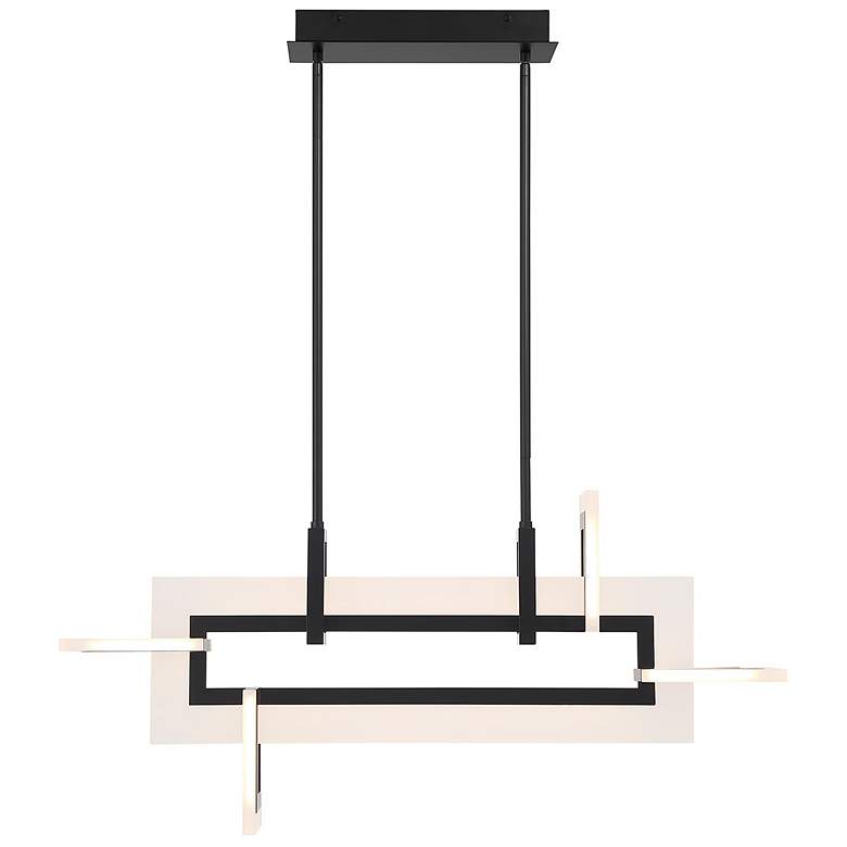 Image 1 Eurofase Inizio 1 Light 15.5" Chandelier in Black