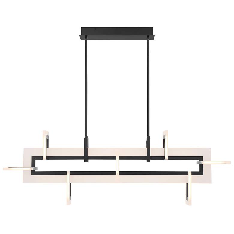 Image 1 Eurofase Inizio 1 Light 16.25" Chandelier in Black
