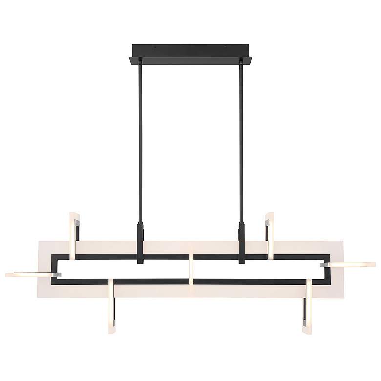 Image 1 Eurofase Inizio 1 Light 16.25 inch Chandelier in Black