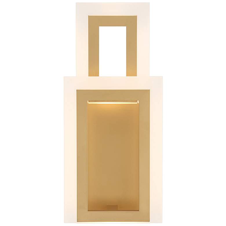 Image 2 Eurofase Inizio 16" High Matte Gold LED Wall Sconce