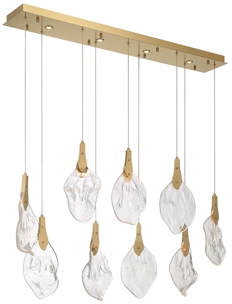 Image 2 Eurofase Jateo 13-Light 51" Integrated LED Linear Chandelier - Gold more views