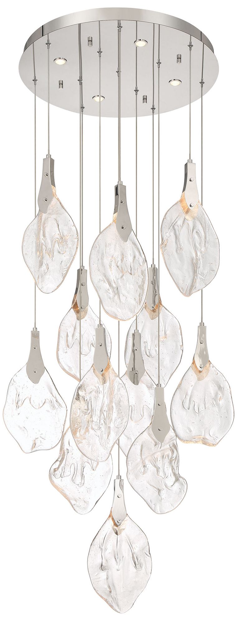 Image 2 Eurofase Jateo 24" Integrated LED Multi Drop Chandelier, Polished Nickel more views