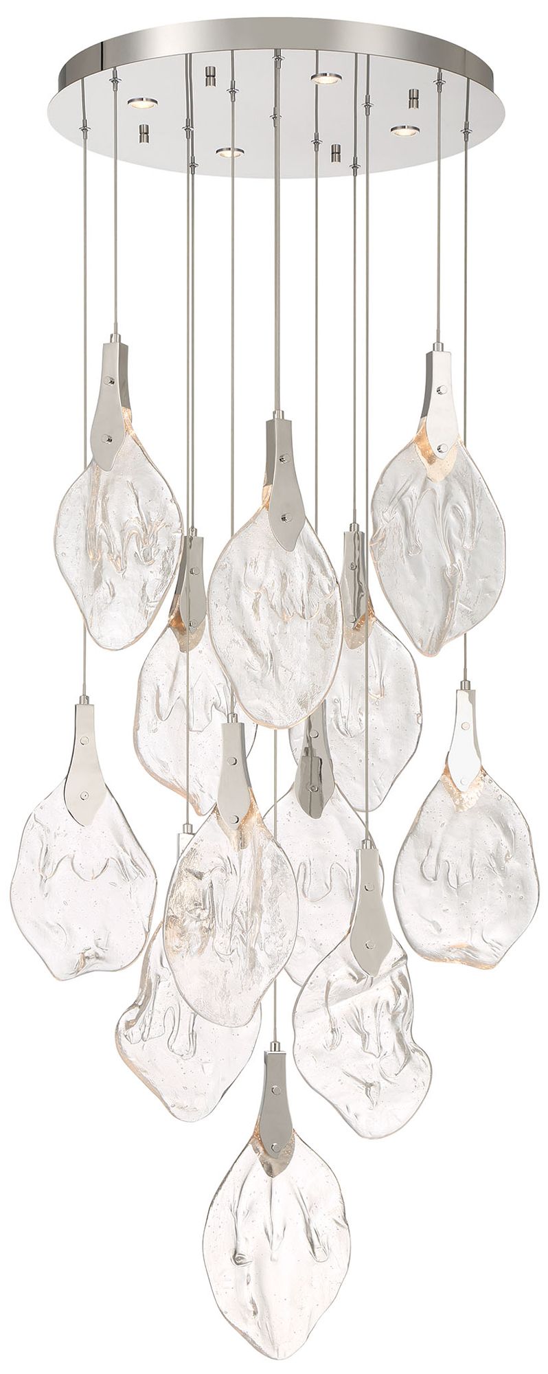 Image 3 Eurofase Jateo 24" Integrated LED Multi Drop Chandelier, Polished Nickel more views