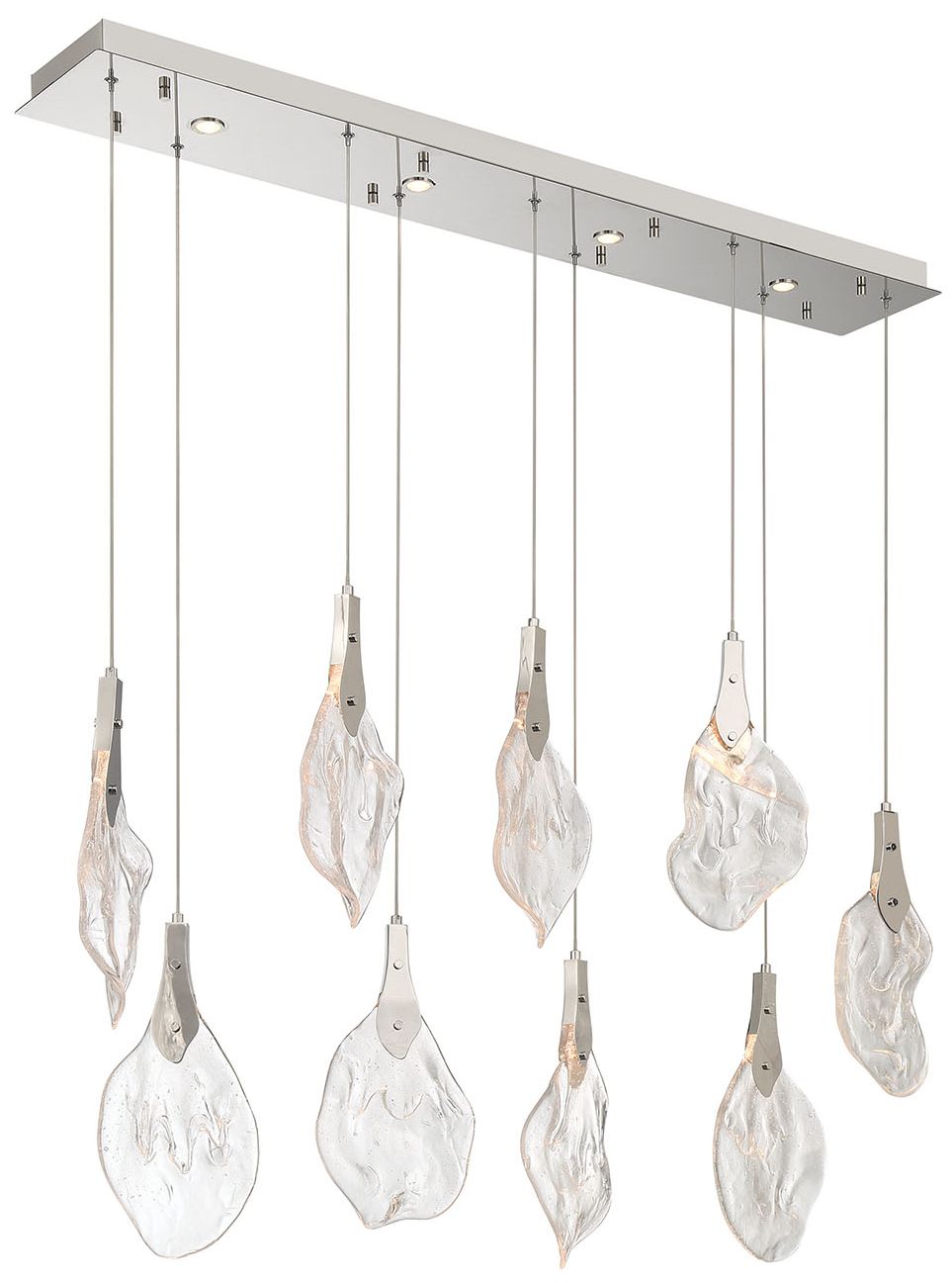 Image 2 Eurofase Jateo 51 inch Integrated LED Linear Chandelier, Polished Nickel more views