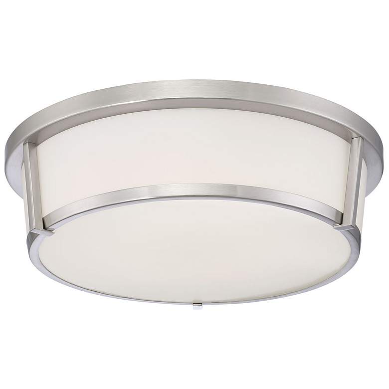 Image 1 Eurofase Java 4 In. x 14 In. Integrated LED Flushmount in Satin Nickel