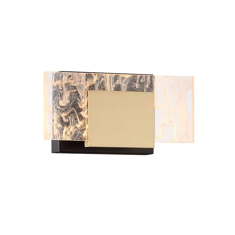 Image 3 Eurofase Kasha 1 Light Vanity in Black and Brass more views
