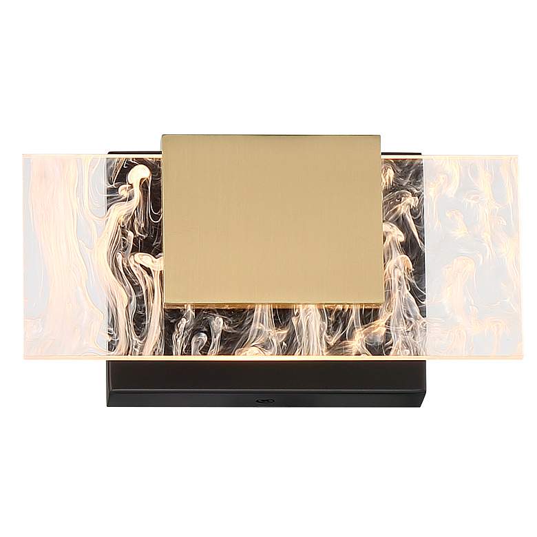 Image 4 Eurofase Kasha 1 Light Vanity in Black and Brass more views