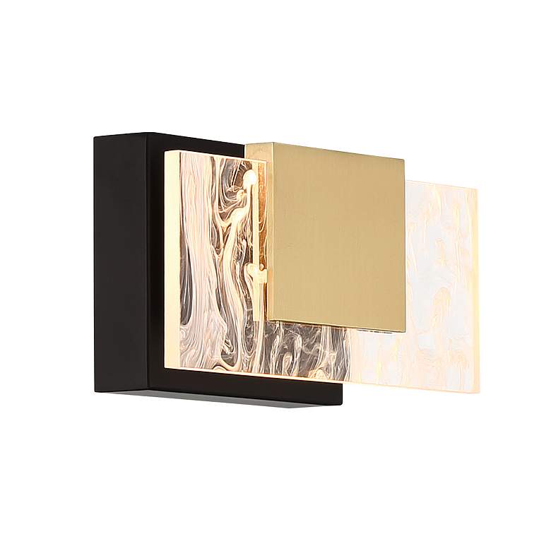 Image 5 Eurofase Kasha 1 Light Vanity in Black and Brass more views