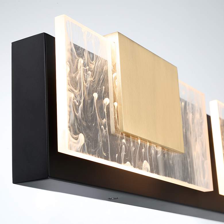 Image 2 Eurofase Kasha 3 Light Vanity in Black and Brass more views