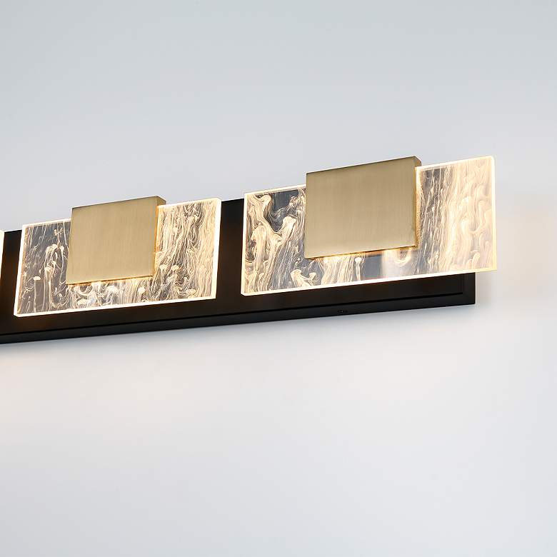 Image 4 Eurofase Kasha 3 Light Vanity in Black and Brass more views