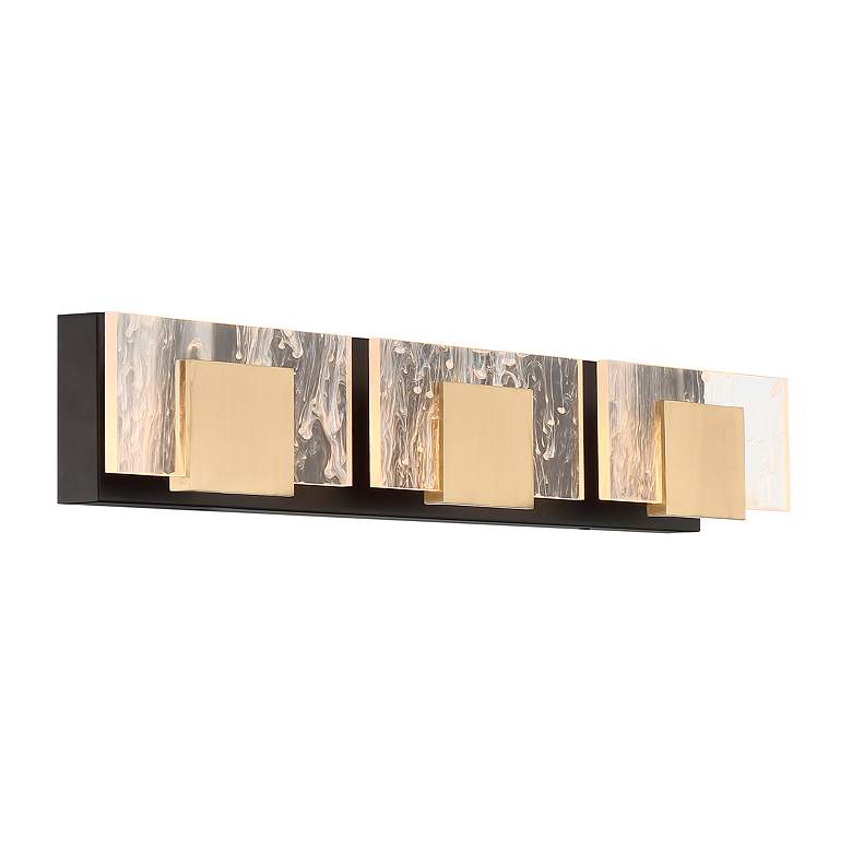 Image 5 Eurofase Kasha 3 Light Vanity in Black and Brass more views
