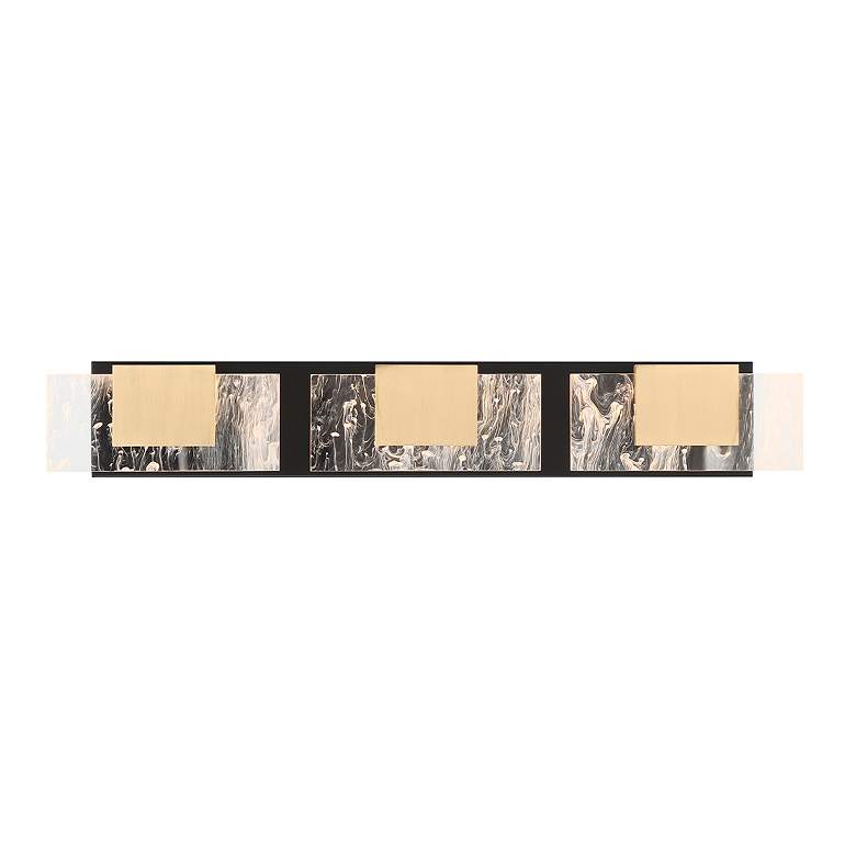 Image 6 Eurofase Kasha 3 Light Vanity in Black and Brass more views
