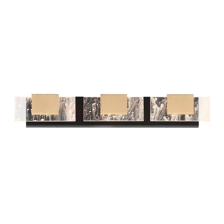 Image 7 Eurofase Kasha 3 Light Vanity in Black and Brass more views