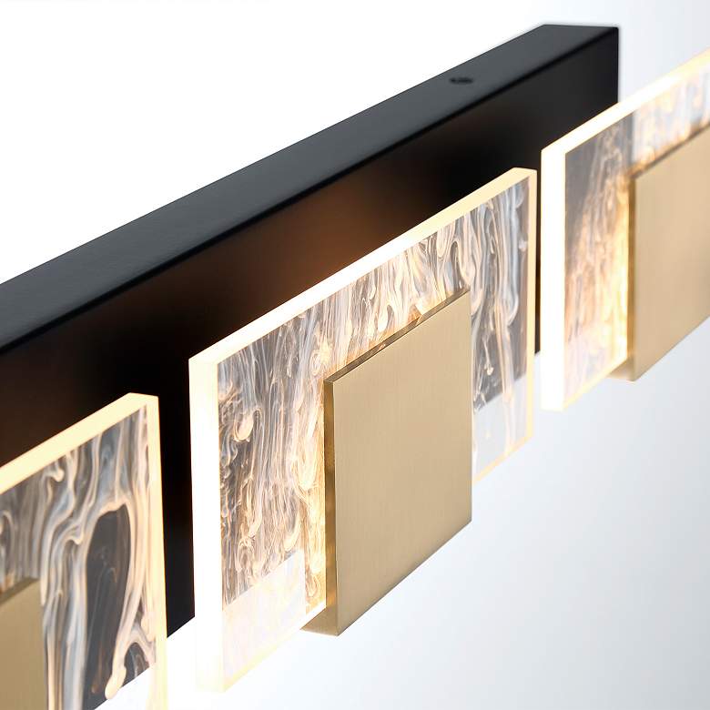 Image 3 Eurofase Kasha 4 Light Vanity in Black and Brass more views