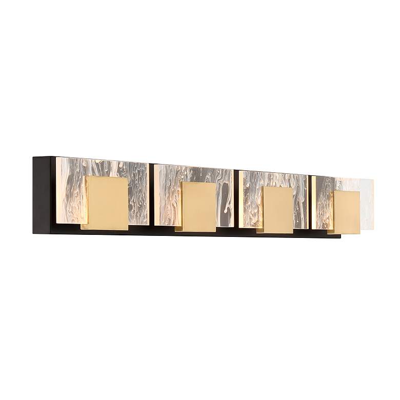 Image 6 Eurofase Kasha 4 Light Vanity in Black and Brass more views