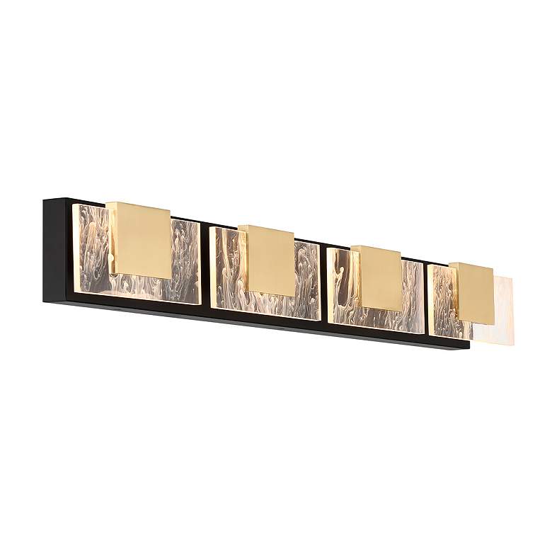 Image 7 Eurofase Kasha 4 Light Vanity in Black and Brass more views