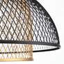 Eurofase Kenmore 16" Wide Black and Gold Dome Modern LED Pendant Light
