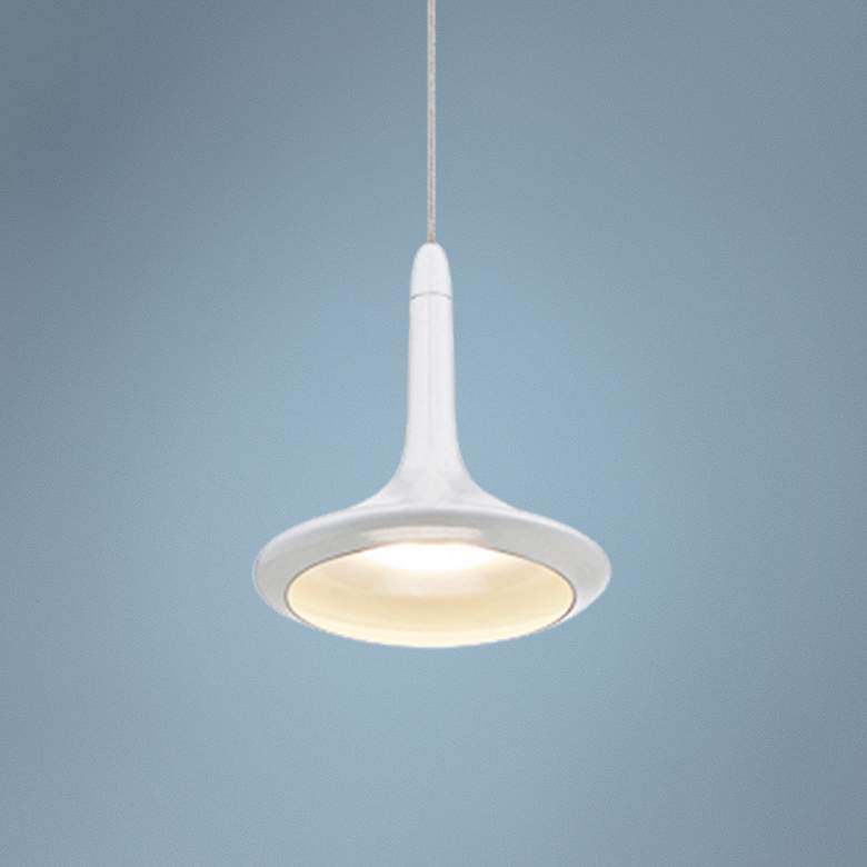 Image 1 Eurofase Knoll 4 3/4" Wide White LED Mini Pendant Light