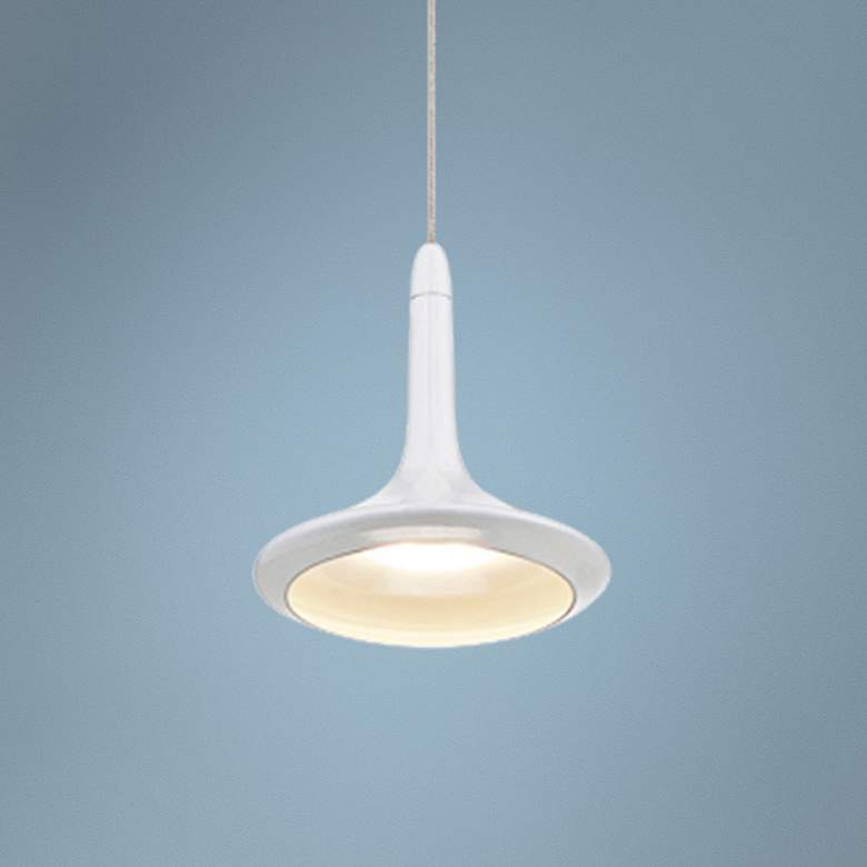 Image 1 Eurofase Knoll 4 3/4 inch Wide White LED Mini Pendant Light