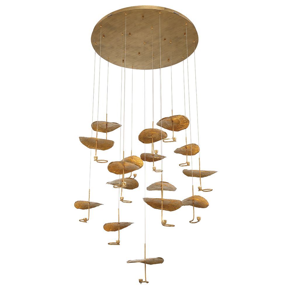 Image 2 Eurofase Lagatto 11.75 In. x 52 In. Integrated LED Chandelier in Bronze more views