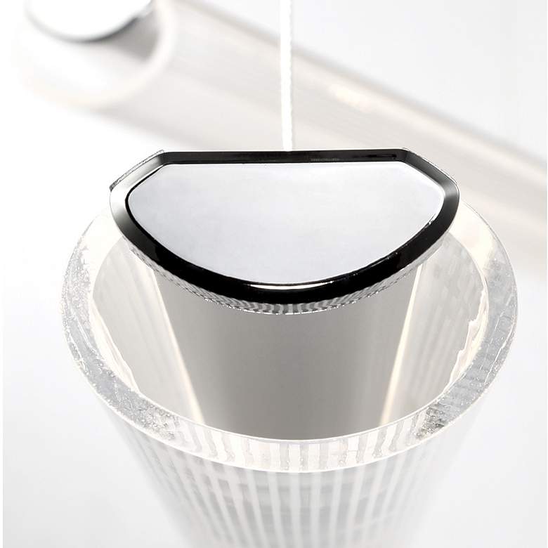 Image 3 Eurofase Landor 2 In. x 31.50 In. Integrated LED Pendant in Chrome more views