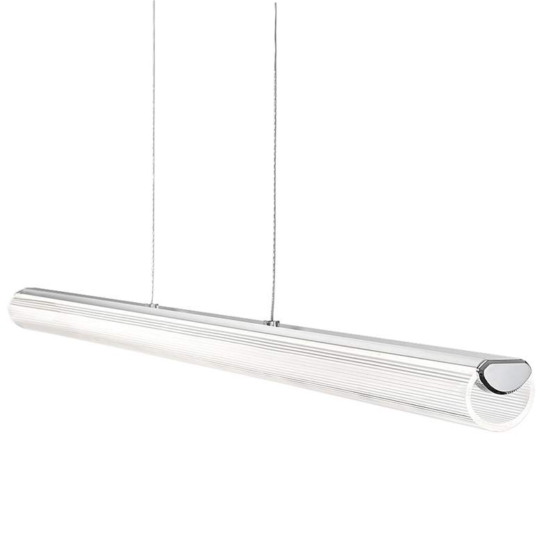 Image 1 Eurofase Landor 2 In. x 46.75 In. Integrated LED Pendant in Chrome