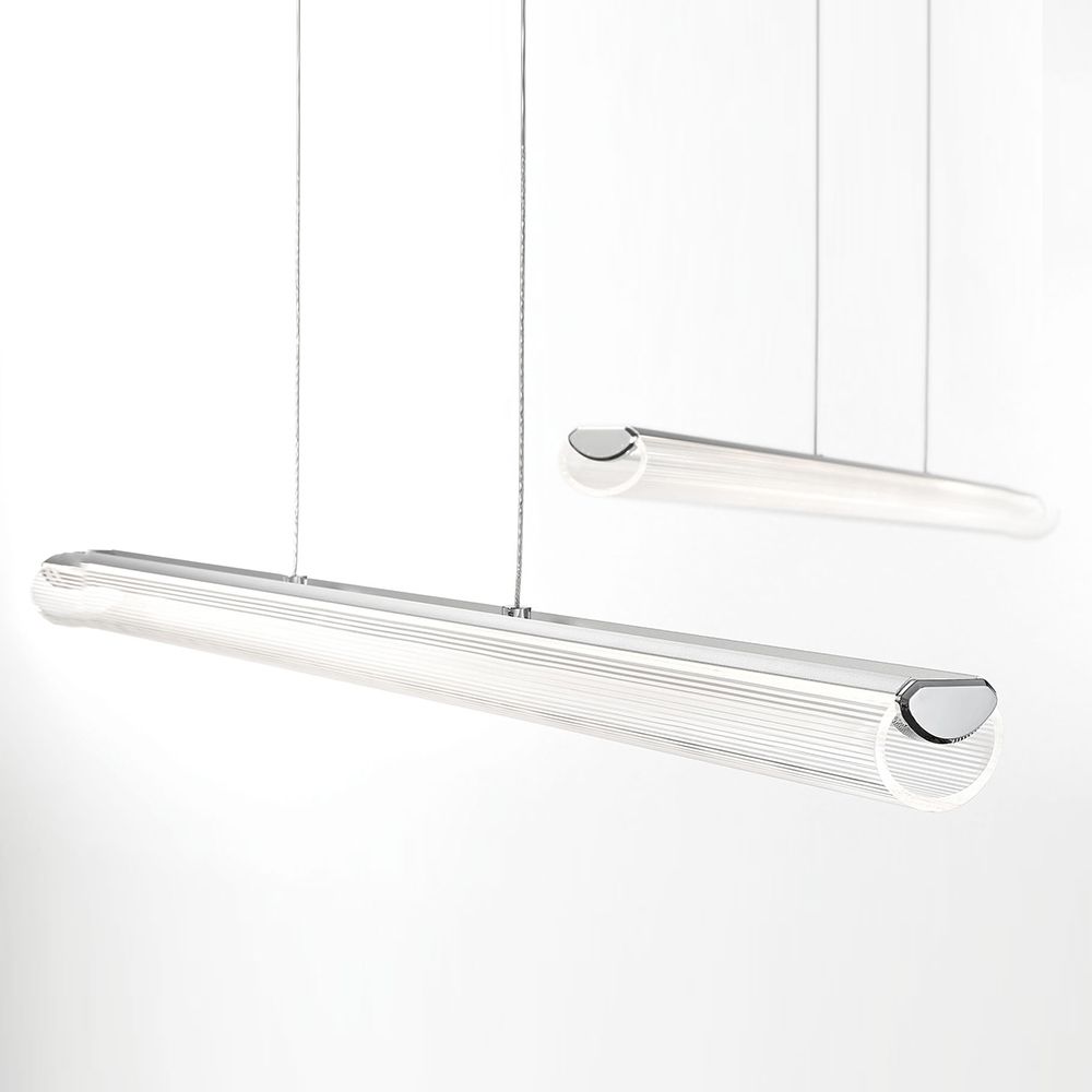Image 3 Eurofase Landor 2 In. x 46.75 In. Integrated LED Pendant in Chrome more views