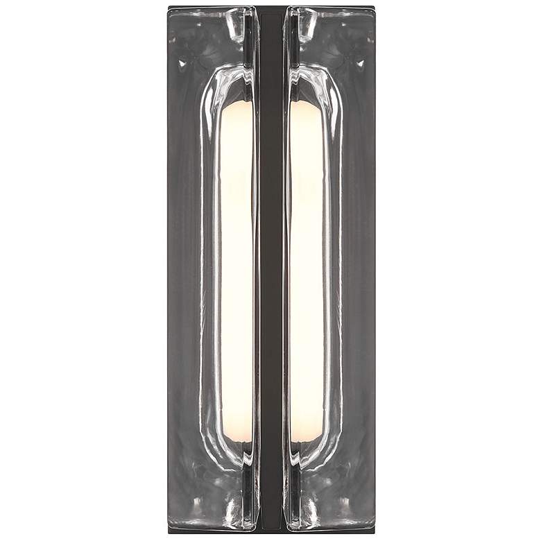 Image 1 Eurofase Langferd 12 inch Outdoor LED Wall Light, Black/Clear