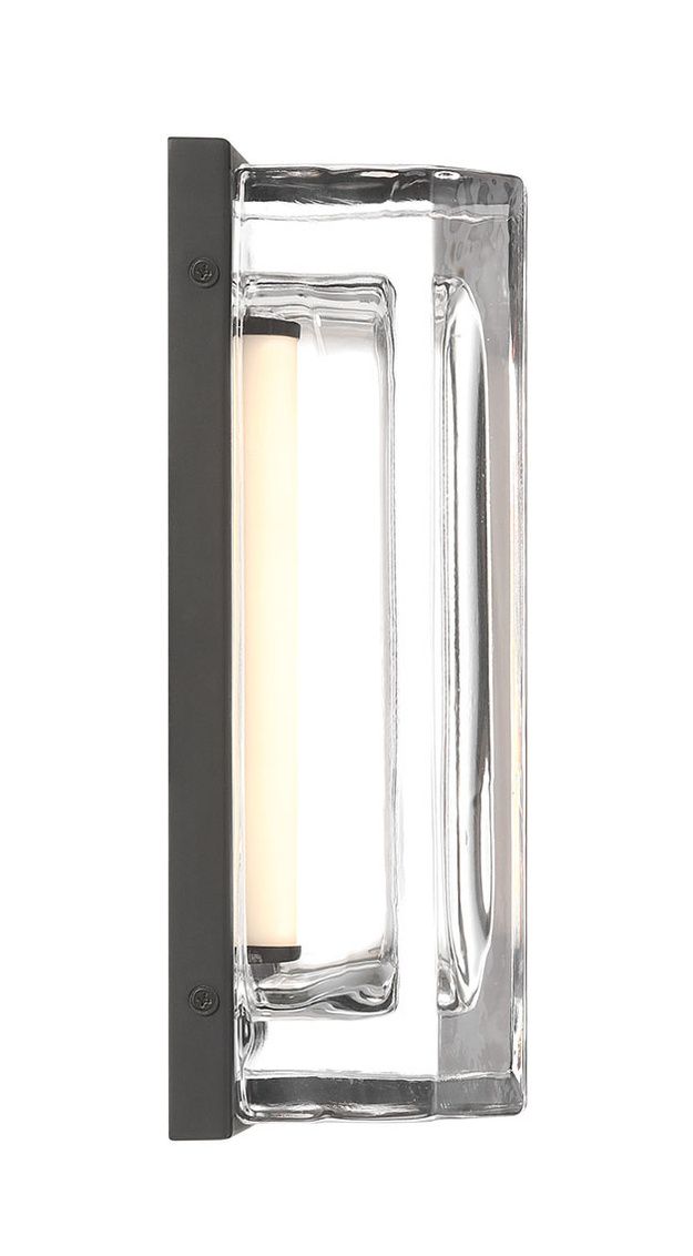 Image 2 Eurofase Langferd 12 inch Outdoor LED Wall Light, Black/Clear more views