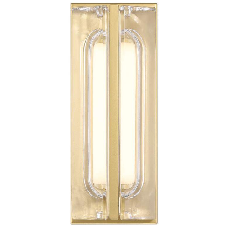 Image 1 Eurofase Langferd 12 inch Outdoor LED Wall Light, Gold/Clear