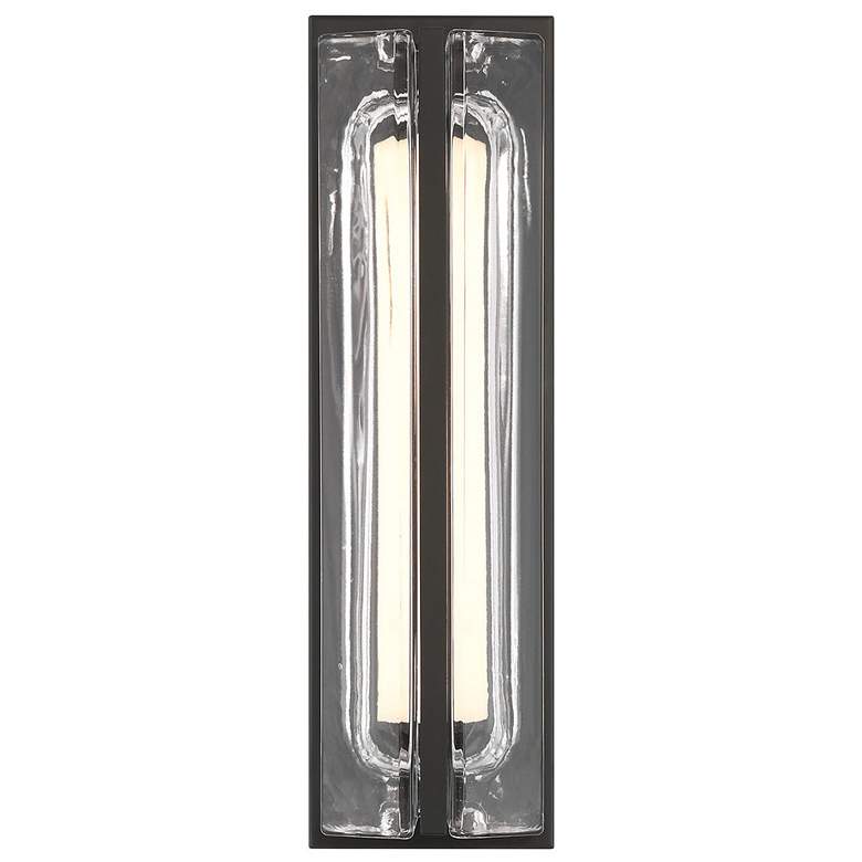 Image 1 Eurofase Langferd 16 inch Outdoor LED Wall Light, Black/Clear