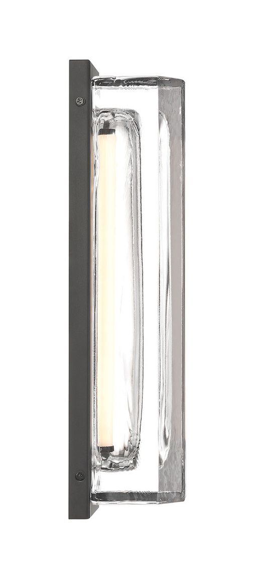 Image 2 Eurofase Langferd 16 inch Outdoor LED Wall Light, Black/Clear more views