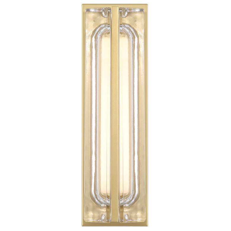 Image 1 Eurofase Langferd 16 inch Outdoor LED Wall Light, Gold/Clear