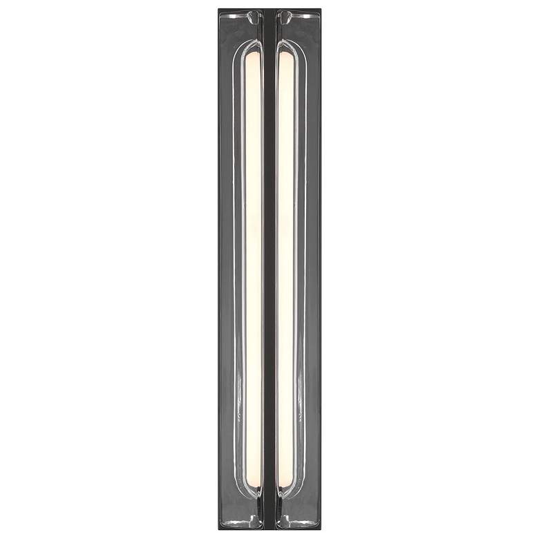 Image 1 Eurofase Langferd 24 inch Outdoor LED Wall Light, Black/Clear