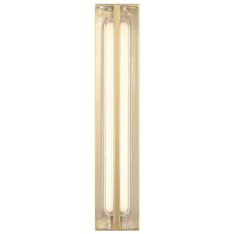 Image 1 Eurofase Langferd 24 inch Outdoor LED Wall Light, Gold/Clear