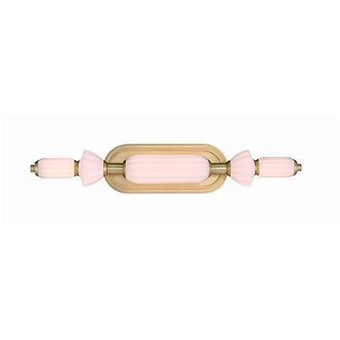 Eurofase Lansdowne 22 inch LED Vanity Bath Light, Gold/Opal Glass