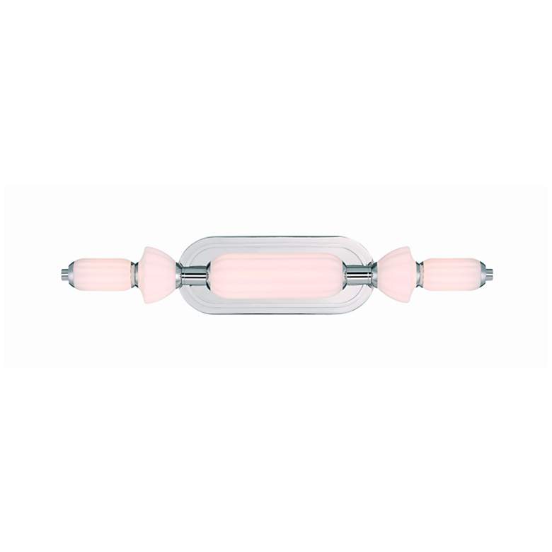 Image 1 Eurofase Lansdowne 22 inch LED Vanity Bath Light, Nickel w/ Opal Glass