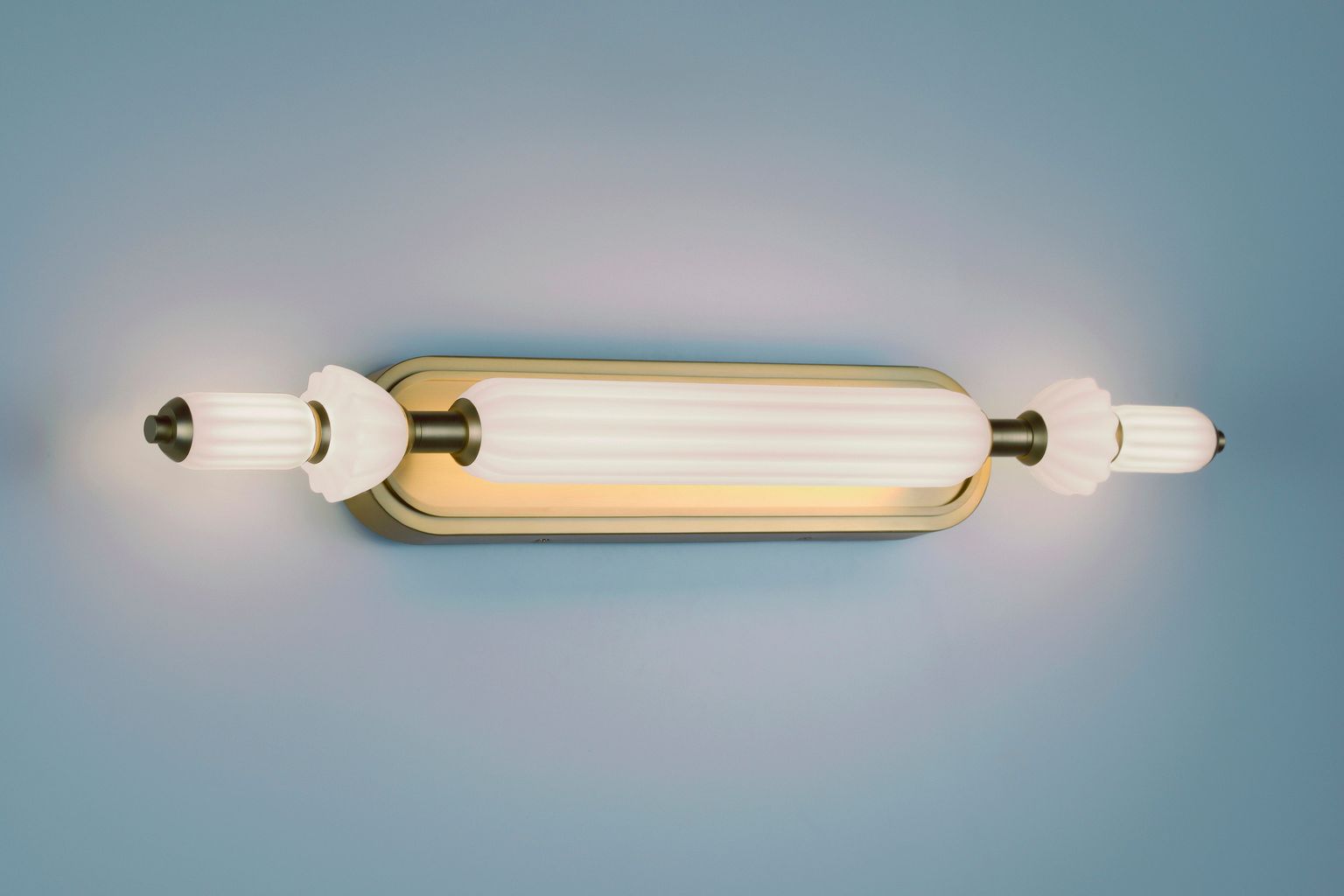 Image 3 Eurofase Lansdowne 31 inch LED Vanity Bath Light, Gold w/ Opal Glass more views
