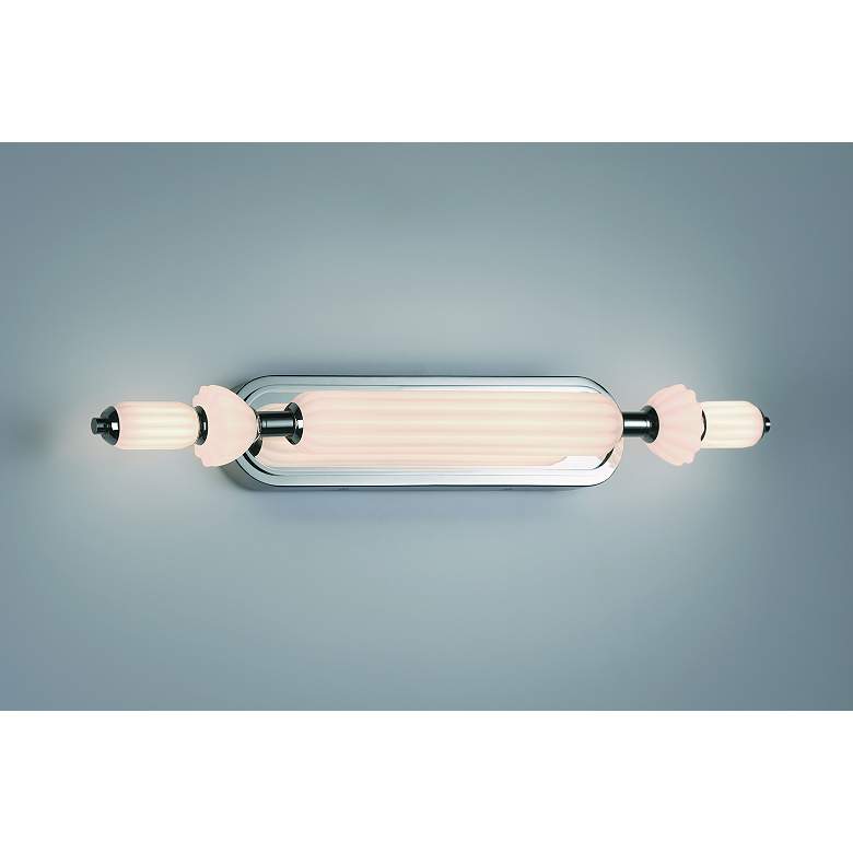 Image 3 Eurofase Lansdowne 31 inch LED Vanity Bath Light, Nickel w/ Opal Glass more views