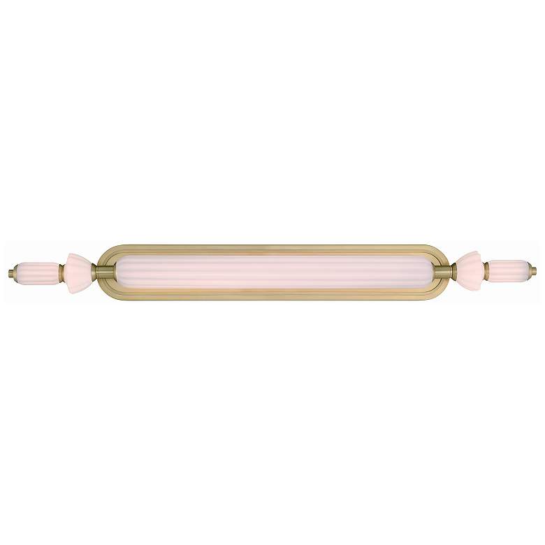 Image 1 Eurofase Lansdowne 39 inch LED Vanity Bath Light, Gold/Opal Glass