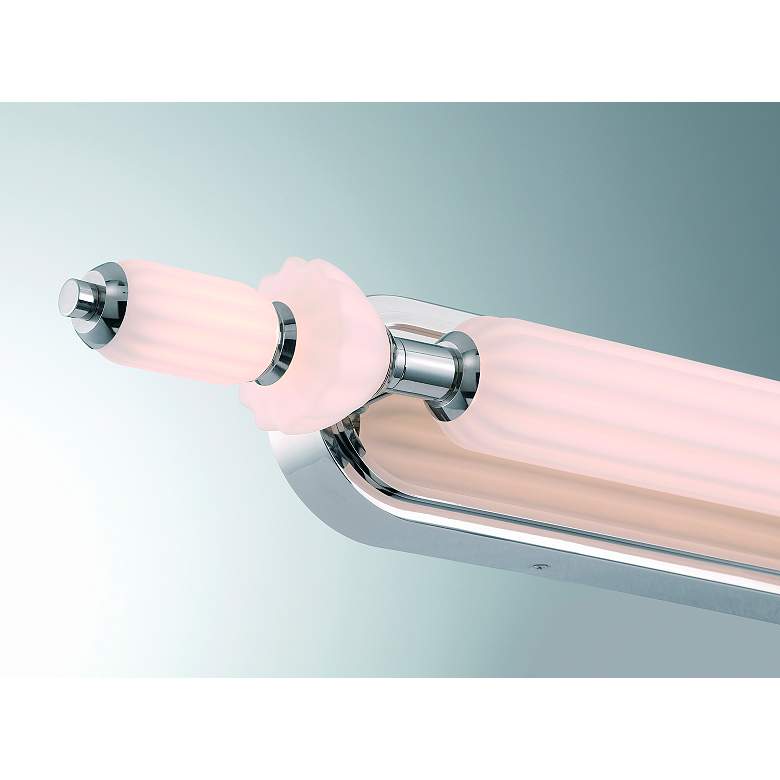 Image 2 Eurofase Lansdowne 39 inch LED Vanity Bath Light, Nickel w/ Opal Glass more views